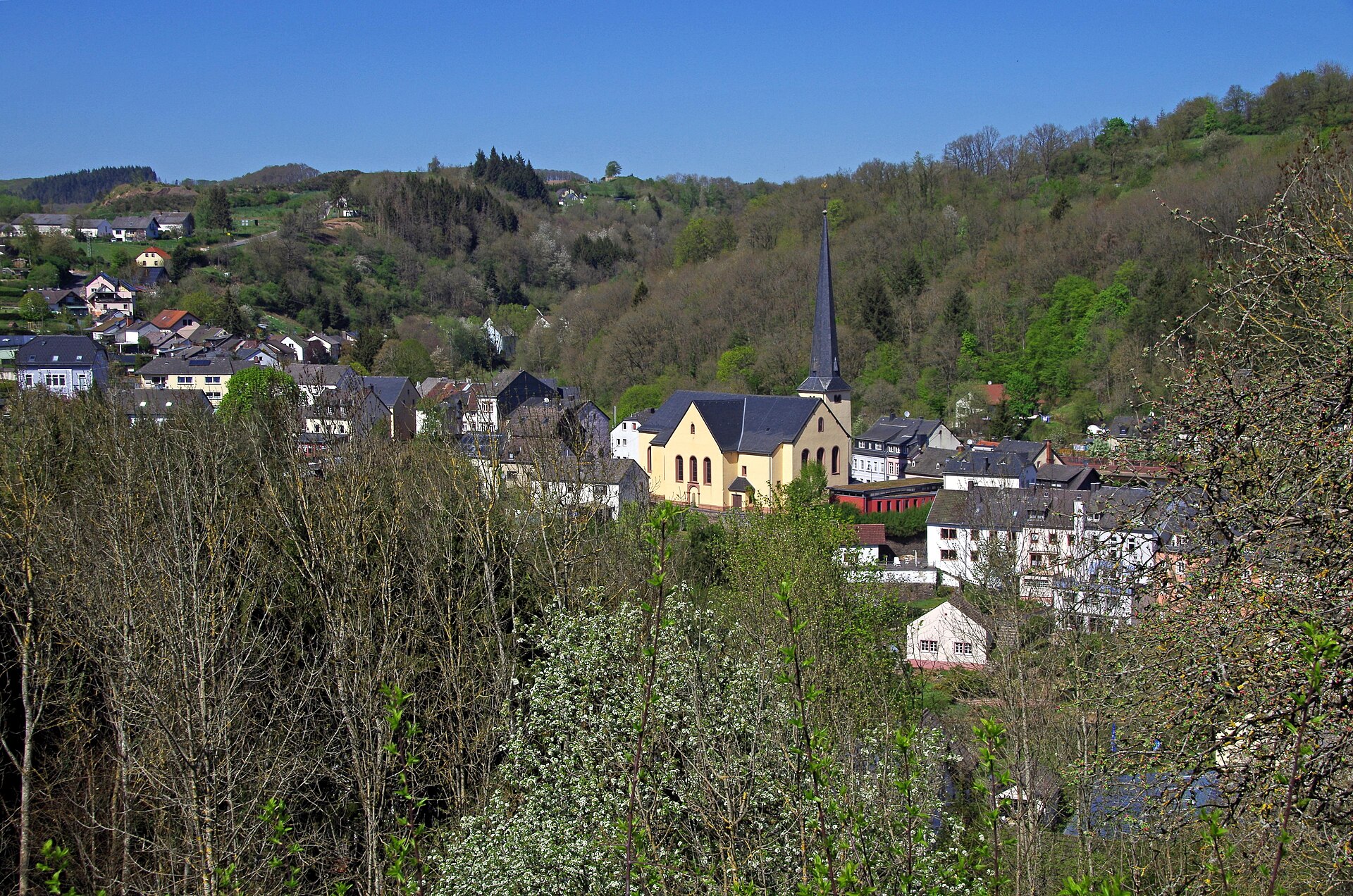 Blick von Südwesten auf Waxweiler an der Prüm